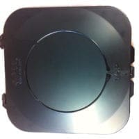 12” (300mm) Black Conductive PC Clamshell Single Wafer Shippers-0