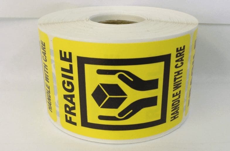LABEL, "HANDLE WITH CARE - FRAGILE, 4X6, 500/ROLL-0
