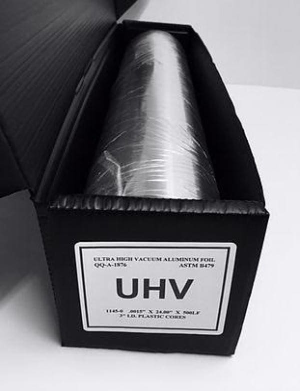 18 x 500' x .0015 Ultra High Vacuum Aluminium Foil