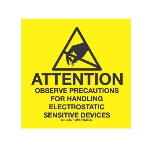 4 x 4, "Attention Observe Precautions For Handling Electrostatic Sensitive Devices"-0