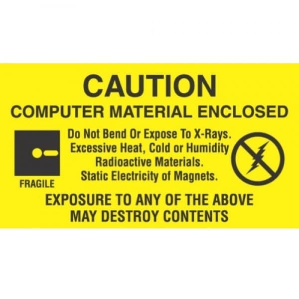 ESD Label, Computer Material Enclosed