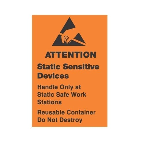 ESD LABEL, HANDLE ONLY AT STATIC SAFE WORK STATIONS