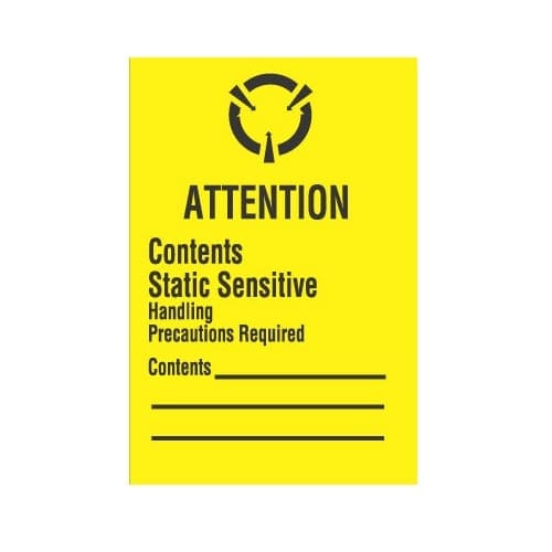 ESD LABEL, HANDLING PRECAUTIONS REQUIRED